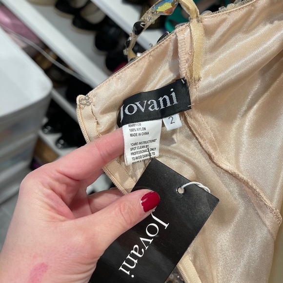 Jovani silver dress w sequin  Embellished size 2 PARTY , SEXY ,  New year, Prom - Picture 6 of 7